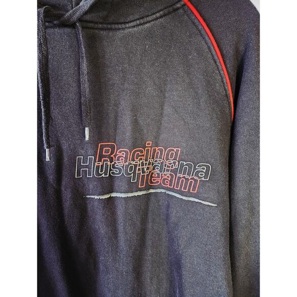 Husqvarna Racing Team Fleece Hoodie Sz XL Black Red Pullover Motor cross Moto - Picture 6 of 9